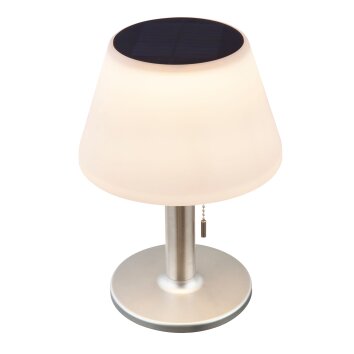 Globo Solarleuchte Bordslampa utomhus, Solcellslampa, Bordslampa LED Vit, 10-ljuskällor