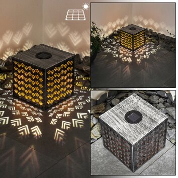 Parikia dekorativ belysning, Solcellslampa LED Kopparfärg, Silver, 1-ljuskällor