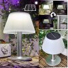 Alcudia Bordslampa utomhus, Solcellslampa, Bordslampa LED Vit, 1-ljuskällor