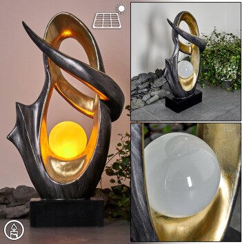 Benevento dekorativ belysning, Solcellslampa LED Guld, Silver, 1-ljuskällor