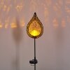 Protaras dekorativ belysning, Solcellslampa LED Kopparfärg, Svart, 1-ljuskällor