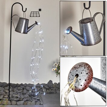 Isernia dekorativ belysning, Solcellslampa LED Svart, 80-ljuskällor