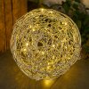 Rapallo kullampa, Solcellslampa LED Silver, 30-ljuskällor