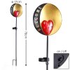 Lodz dekorativ belysning, Solcellslampa LED Röd, Svart-guld, 1-ljuskällor