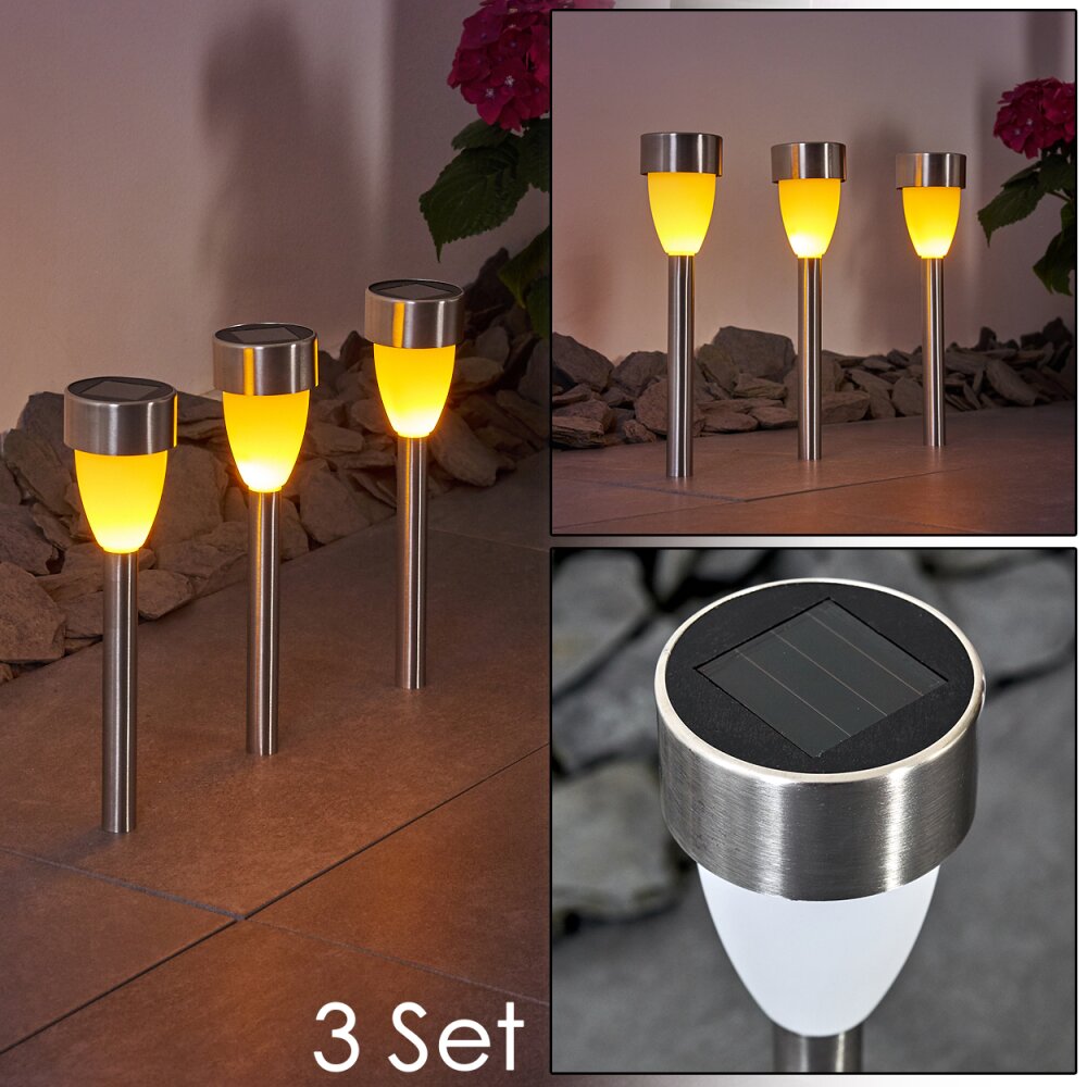 Gorizia gångvägslampa LED Rostfritt stål, 3-ljuskällor main product photo