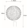 Globo Sun dekorativ belysning, kullampa LED Silver, 1-ljuskällor