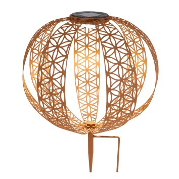 Globo Sun dekorativ belysning, kullampa, Solcellslampa LED Rostfärger, 1-ljuskällor