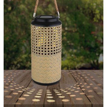 Globo Sun dekorativ belysning, lykta, Solcellslampa, Bordslampa LED Svart, 1-ljuskällor