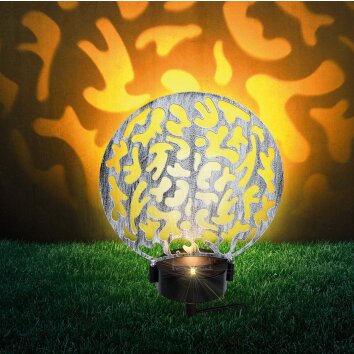 Globo Sun dekorativ belysning, kullampa, Solcellslampa LED Silver, 2-ljuskällor