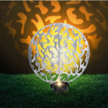 Globo Sun dekorativ belysning, kullampa, Solcellslampa LED Silver, 2-ljuskällor