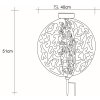 Globo Sun dekorativ belysning, kullampa LED Silver, 1-ljuskällor