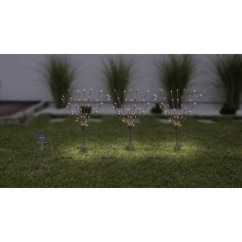 Globo Sun dekorativ belysning, Solcellslampa LED Brun, 120-ljuskällor