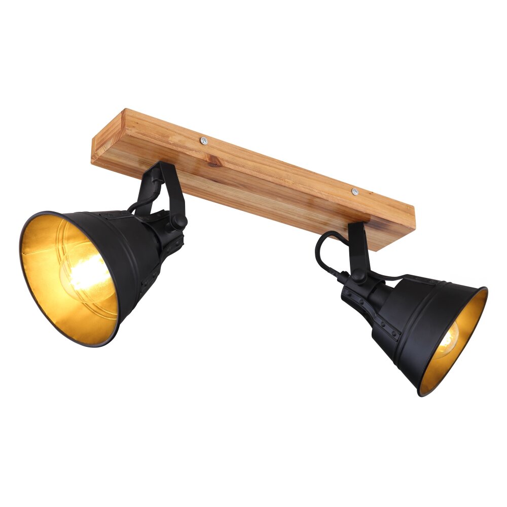 Globo GÜNTHER Taklampa Trä ljus, 2-ljuskällor main product photo