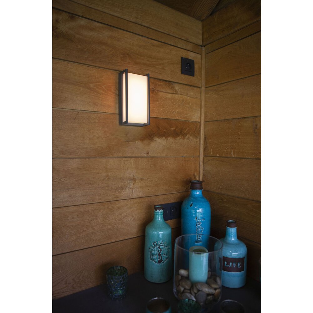 Lutec Lampor Qubo vägglampa utomhus LED Antracit, 1-ljuskällor, Färgväxlare main product photo