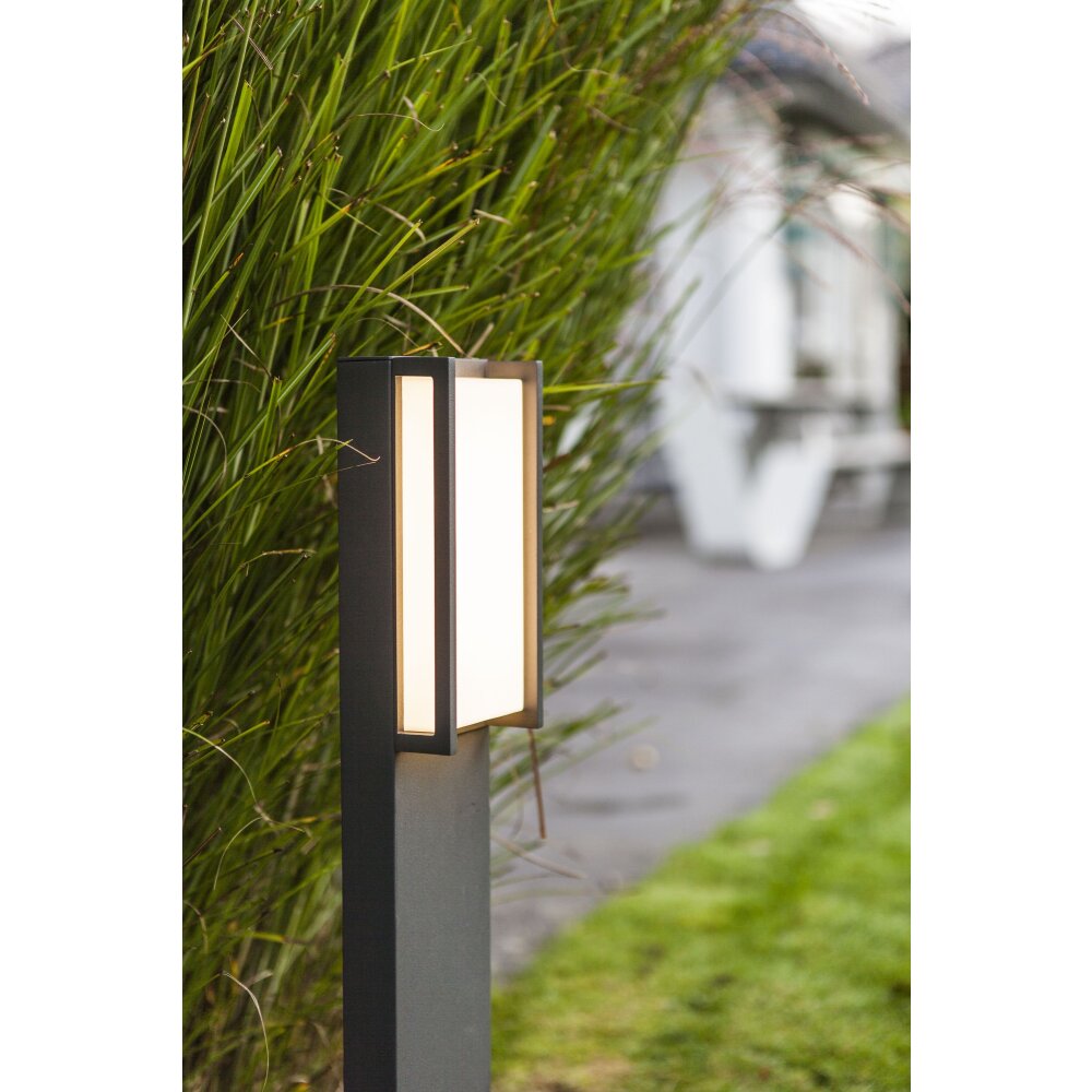 Lutec Lampor Qubo gångvägslampa LED Antracit, 1-ljuskällor, Färgväxlare main product photo