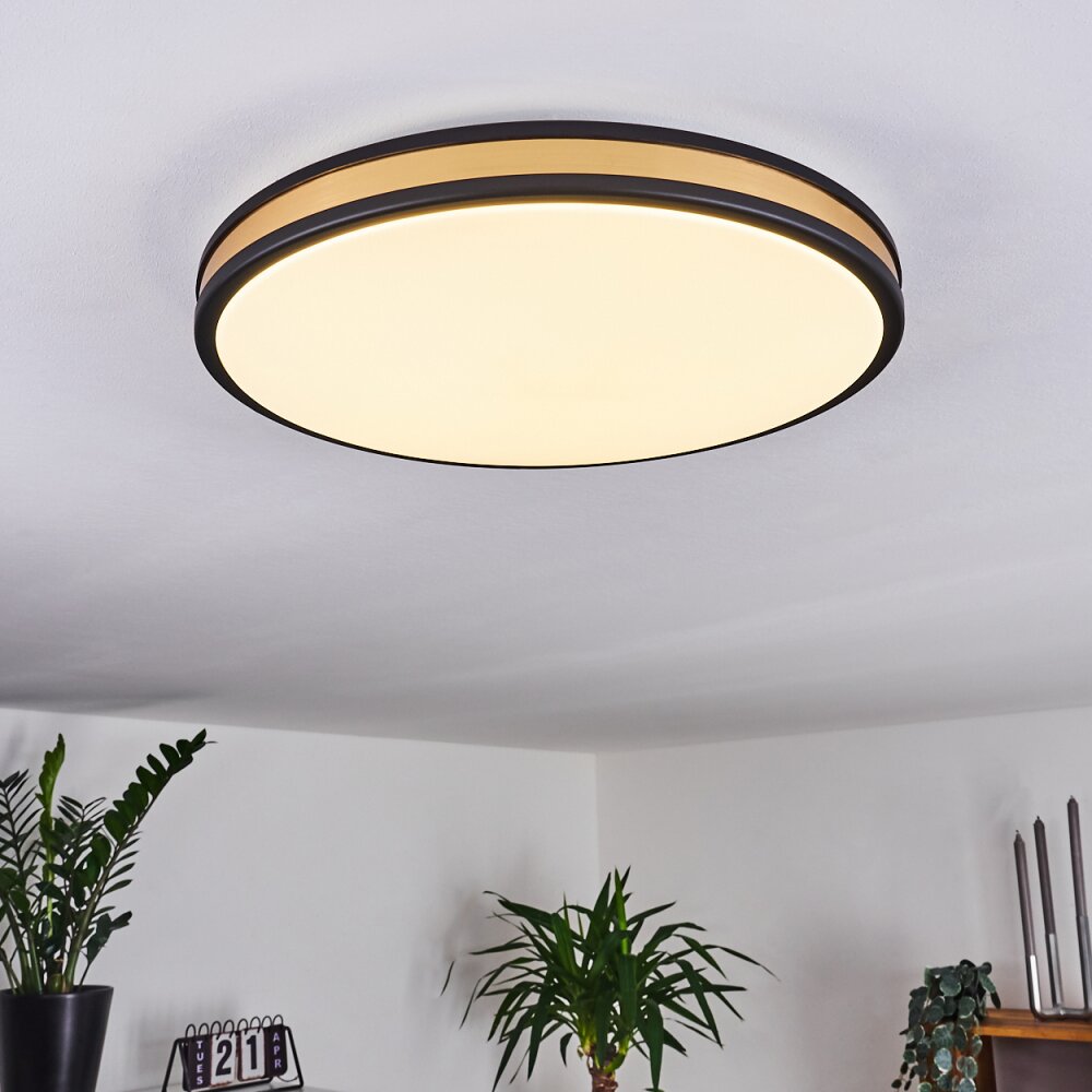 Kirtland Taklampa, Panel LED Guld, Svart, 1-ljuskällor main product photo