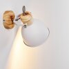 Banjul Vägglampa, Väggspotlight Trä ljus, Vit, 1-ljuskällor