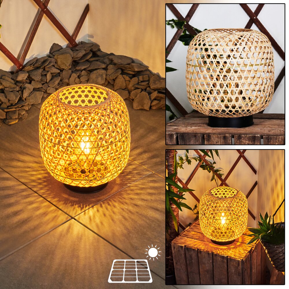 Conneaut dekorativ belysning, lykta, Solcellslampa, Bordslampa LED Trä ljus, Svart, 1-ljuskällor main product photo