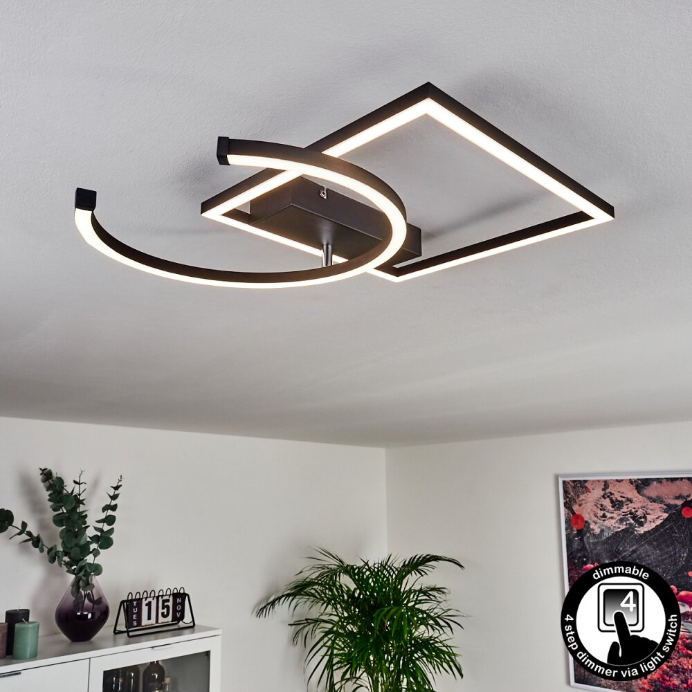 Frederick Taklampa LED Svart, Vit, 1-ljuskällor main product photo