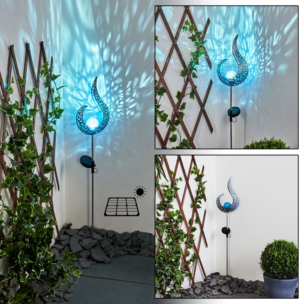 Rovinj dekorativ belysning, Solcellslampa LED Blå, Silver, 1-ljuskällor main product photo