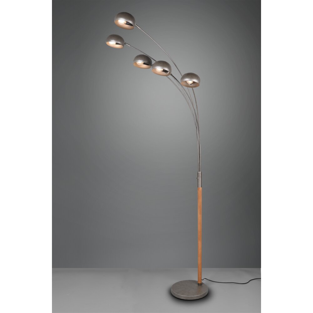Reality Dito Golvlampa Mörkbrun, Nickel matt, 5-ljuskällor main product photo