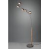 Reality Dito Golvlampa, Golvlampa Mörkbrun, Nickel matt, 5-ljuskällor