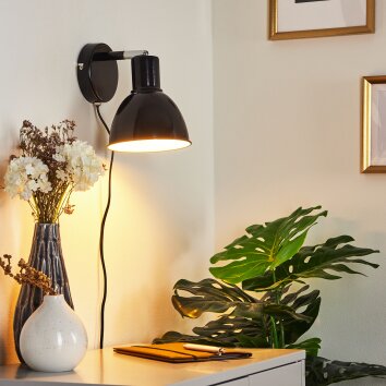 Caney Vägglampa, Läslampa Krom, Svart, 1-ljuskällor Caney Vägglampa, Läslampa Krom, Svart, 1-ljuskällor