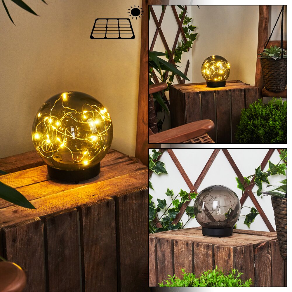 Pollenca kullampa, Solcellslampa LED Svart, 20-ljuskällor main product photo