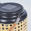 Sessivi lykta, Solcellslampa, Bordslampa LED Brun, Svart, 1-ljuskällor