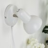 Ambousi Vägglampa, Läslampa Krom, Vit, 1-ljuskällor
