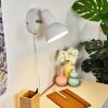 Ambousi Vägglampa, Läslampa Krom, Vit, 1-ljuskällor