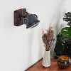 Herford Vägglampa Grått, Trä mörkt, 1-ljuskällor