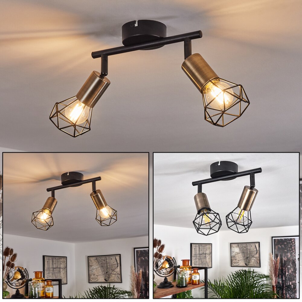 Baripada Taklampa, Takstrålkastare Mässing, Svart, 2-ljuskällor main product photo