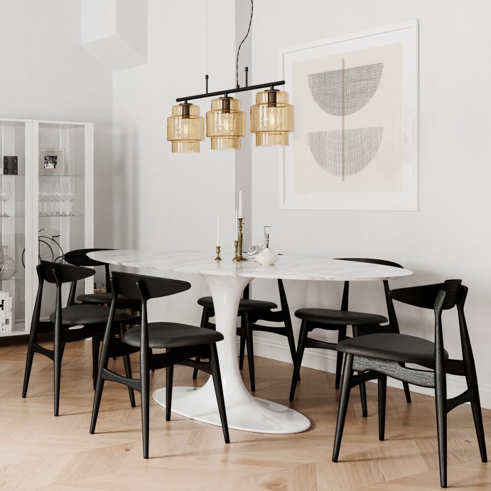 By Rydens Ebbot Pendellampa Svart, 3-ljuskällor main product photo