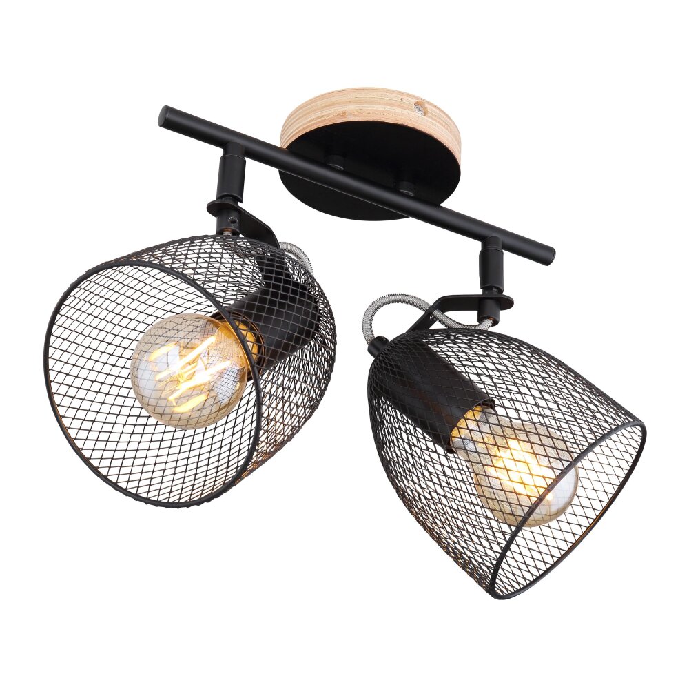 Globo JOSINA Väggspotlight Brun, 2-ljuskällor main product photo