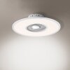Leuchten Direkt FLAT-AIR Takfläkt med belysning LED Silver, 1-ljuskällor, Fjärrkontroll