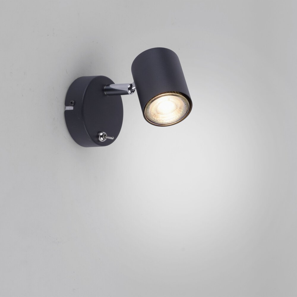 Leuchten Direkt TARIK Vägglampa LED Svart, 1-ljuskällor main product photo