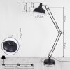 Hallsta Golvlampa, Golvlampa Krom, Svart, 1-ljuskällor