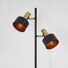 Pretoria Golvlampa, Golvlampa Antikmässing, Svart, 2-ljuskällor