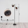 Pretoria Golvlampa, Golvlampa Antikmässing, Svart, 2-ljuskällor
