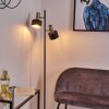 Pretoria Golvlampa, Golvlampa Antikmässing, Svart, 2-ljuskällor