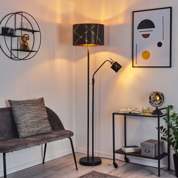 Opatija Golvlampa, Golvlampa, Läslampa Krom, Svart, 2-ljuskällor