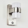 Tiarp vägglampa utomhus LED Nickel matt, 2-ljuskällor, Rörelsedetektor