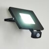 Krokane vägglampa utomhus LED Svart, Vit, 1-ljuskällor