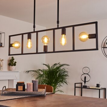 Nanbong Pendelbelysning Svart, 5-ljuskällor Nanbong Pendelbelysning Svart, 5-ljuskällor