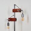Hautahi Golvlampa, Golvlampa Grått, Trä mörkt, 2-ljuskällor