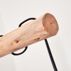 Sunasau Golvlampa, Golvlampa Trä ljus, Svart, 2-ljuskällor