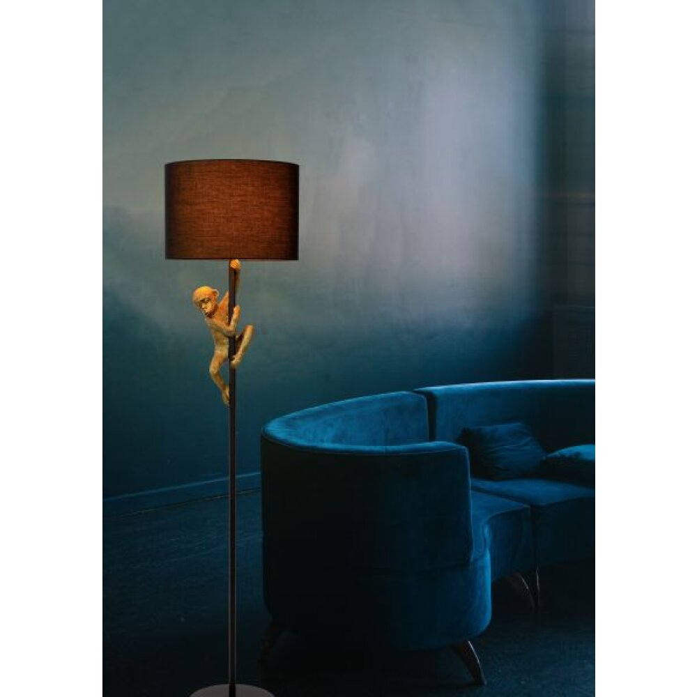 Lucide CHIMP Golvlampa Guld, Svart, 1-ljuskällor main product photo