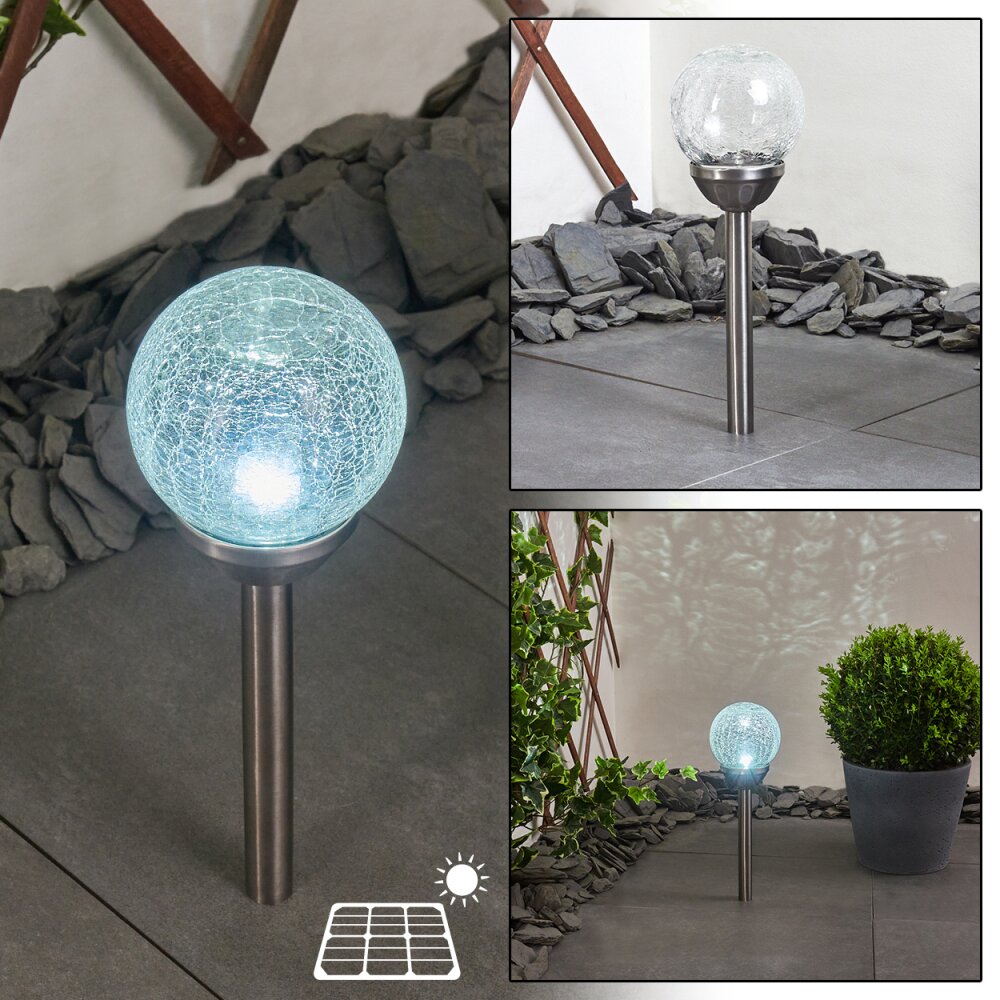Carbonia kullampa, Solcellslampa LED Nickel matt, 1-ljuskällor main product photo