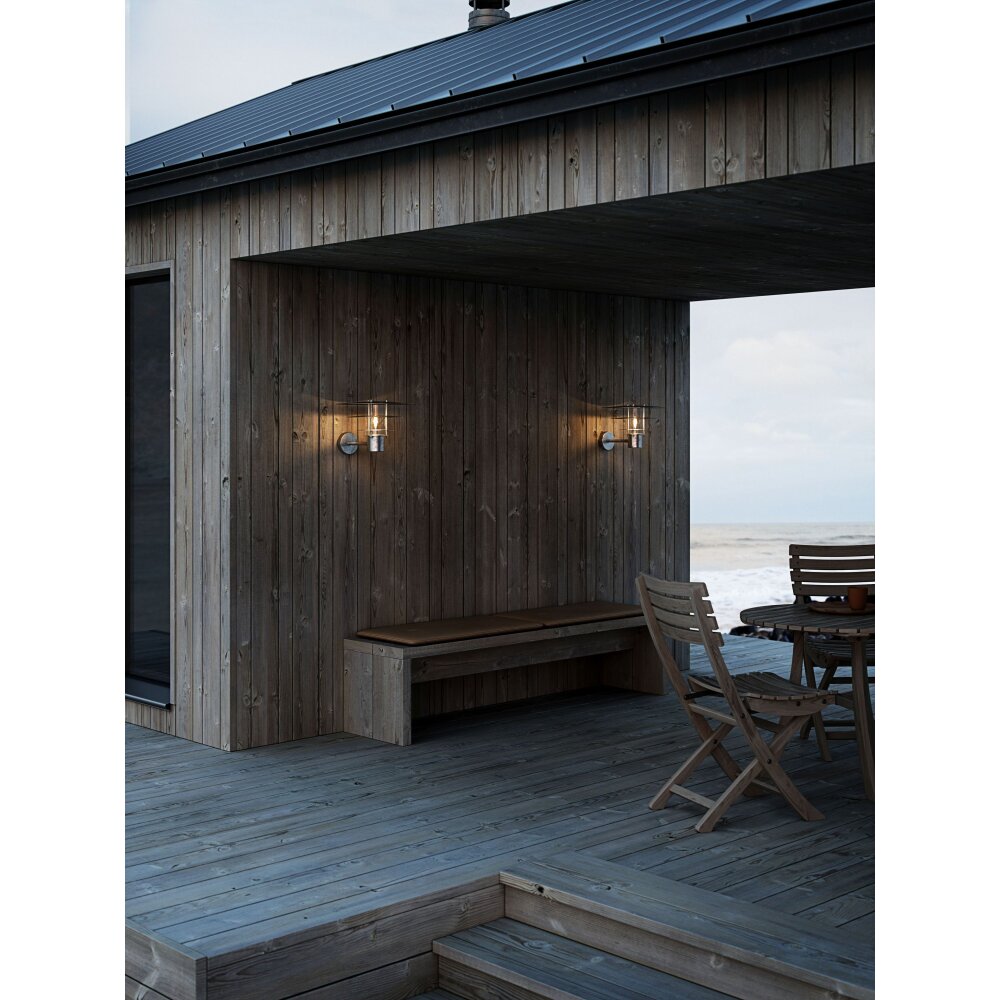 Nordlux BASTIA vägglampa utomhus Silver, 1-ljuskällor main product photo